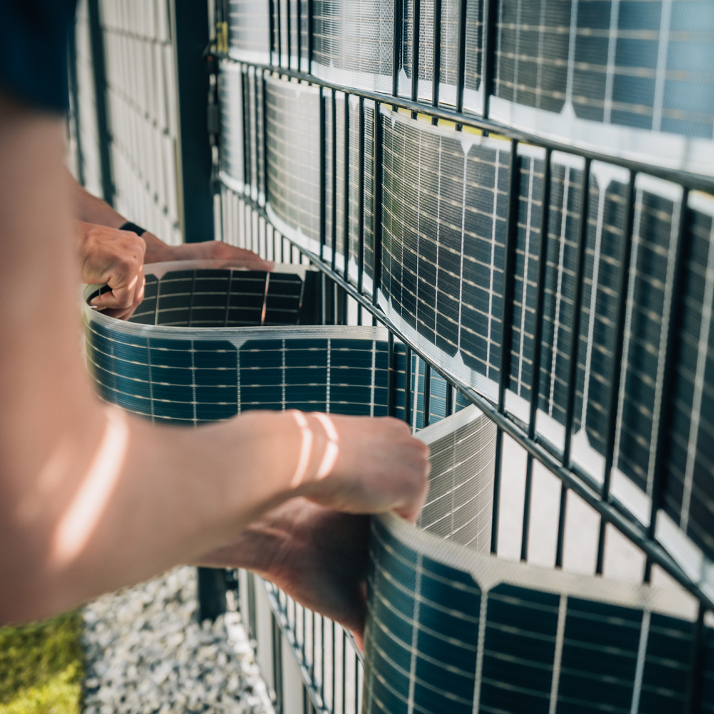 fensoband solar FENSOBAND SOLAR Photovoltaisches Sichtschutzstreifen h:19cm L:250 cm  6 Stück