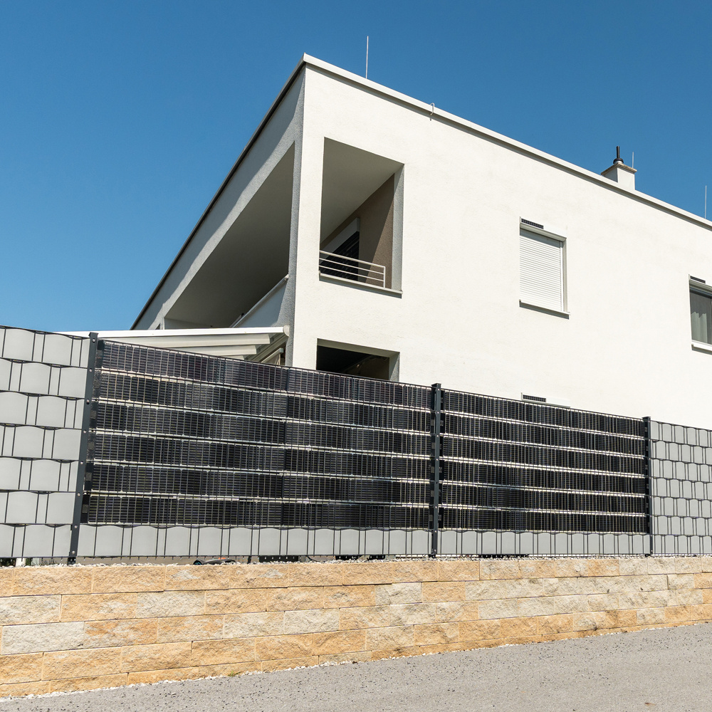 fensoband solar FENSOBAND SOLAR Photovoltaisches Sichtschutzstreifen h:19cm L:250 cm  Satz 4 gitter