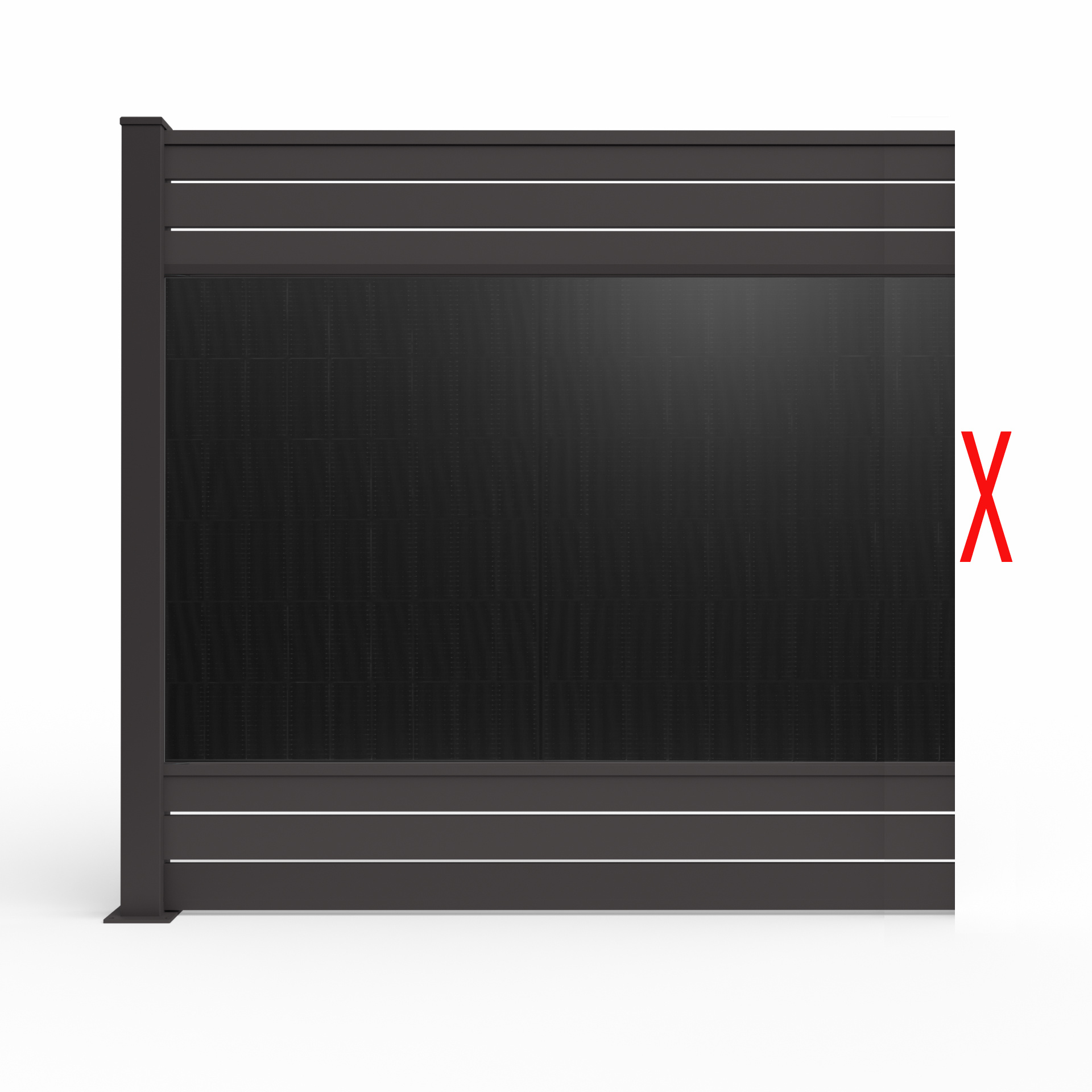 Fensolar  FENSOLAR ALU 450 W Module d'extension , H:1,80 x L:1,85 m + 1 poteau