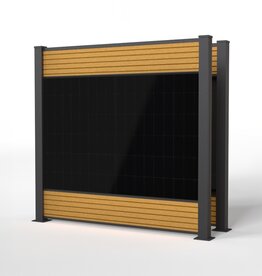 Fensolar FENSOLAR WPC KIT Duo 800W h:180cm L: 3,7m Cedar