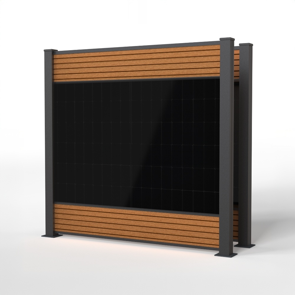 Fensolar FENSOLAR WPC KIT Duo 800W h:180cm L 3,7m Teak
