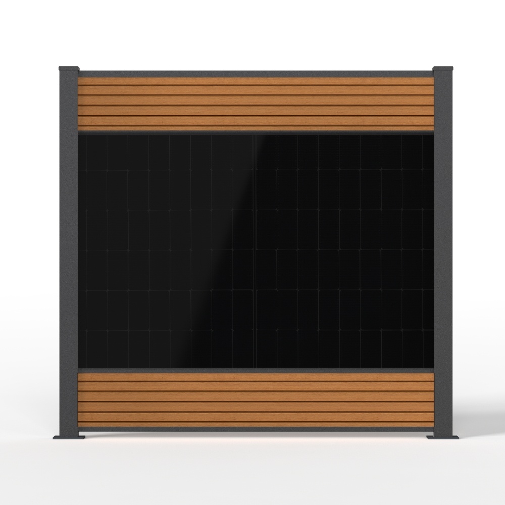 Fensolar FENSOLAR WPC KIT Duo 800W h:180cm L 3,7m Teak
