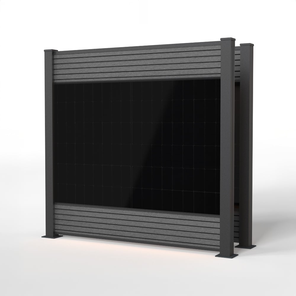 Fensolar FENSOLAR WPC KIT Duo 800W H:180cm L: 3,7m Grey