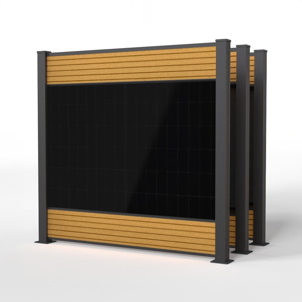 Fensolar FENSOLAR WPC KIT Trio 1200W H:180cm L: 5,55m Cedar