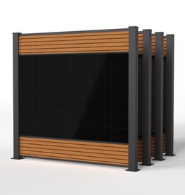 Fensolar FENSOLAR WPC KIT Quatro 1600W H:180cm L: 7,4 m Teak
