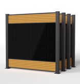 Fensolar FENSOLAR WPC KIT Quatro 1600W H:180cm L: 7,4 m Cedar