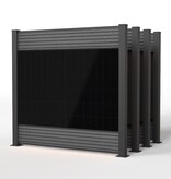 Fensolar FENSOLAR WPC KIT Quatro 1600W H:180cm L: 7,4 m Grey