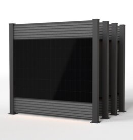 Fensolar FENSOLAR WPC KIT Quatro 1600W H:180cm L: 7,4 m Grey