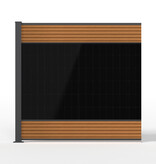 Fensolar FENSOLAR WPC Erweiterungsmodul 450W H:180cm L:185cm Teak + 1 pfoste