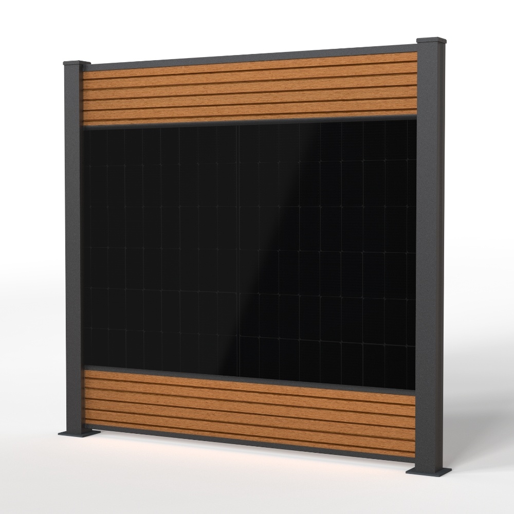 Fensolar FENSOLAR WPC Module d'extension 450W H:180cm L:185cm Teck + 1 poteau