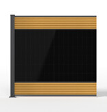 Fensolar FENSOLAR WPC Module d'extension 450W H:180cm L:185cm Cèdre + 1 poteau