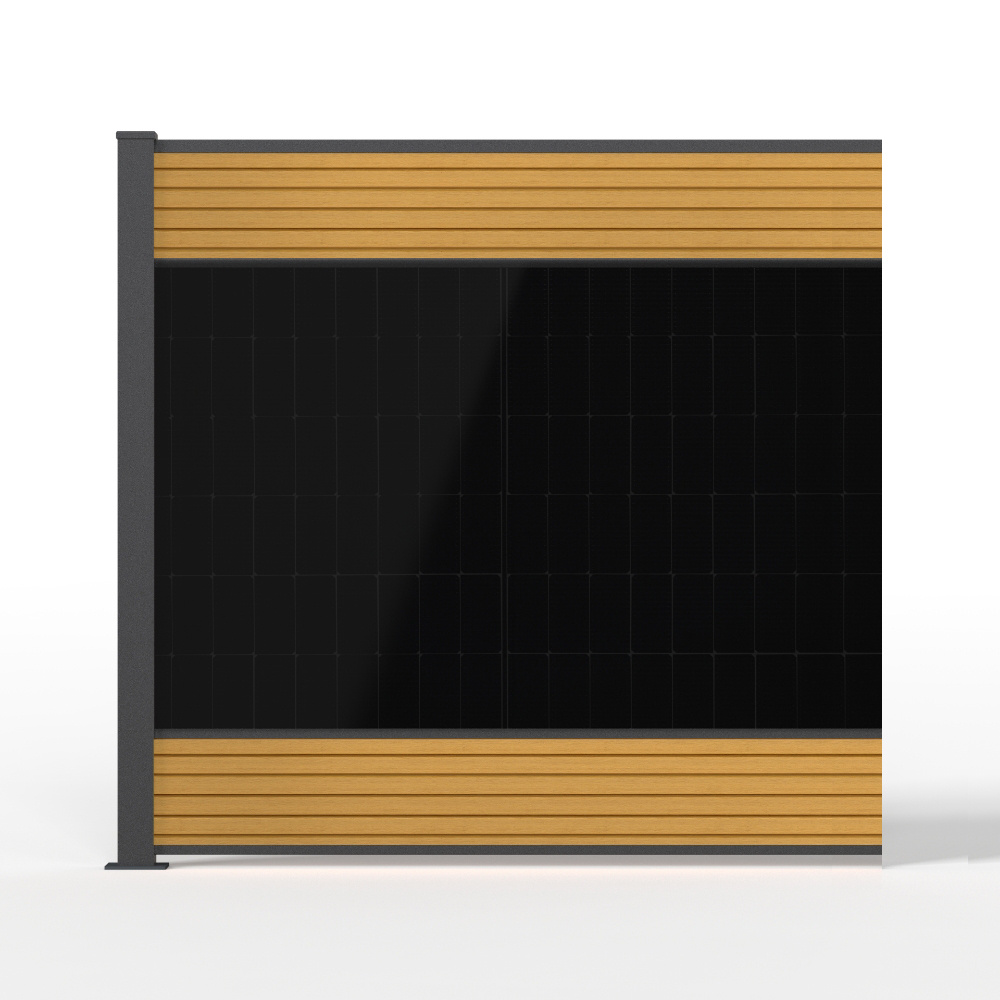Fensolar FENSOLAR WPC extension module 450W H:180cm L:185cm Cedar + 1 post