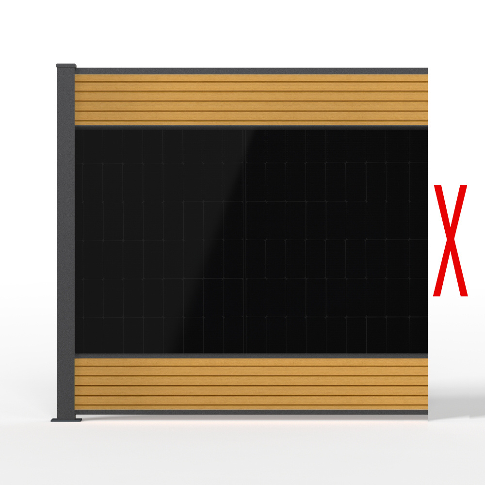 Fensolar FENSOLAR WPC Módulo de extensión 450W H:180cm L:185cm Cedro + 1 poste