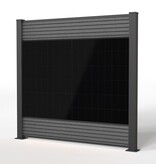 Fensolar FENSOLAR WPC extensiemodule 450W H:180cm L:185cm  Grijs + 1 paal