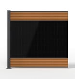 Fensolar FENSOLAR WPC extension module 450W H:200cm L:185cm Teak + 1 post