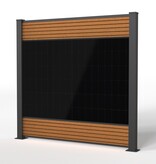 Fensolar FENSOLAR WPC Module d'extension 450W H:200cm L:185cm Teck + 1 poteau