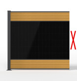 Fensolar FENSOLAR WPC Erweiterungsmodul 450W H:200cm L:185cm Zeder + 1 pfoste