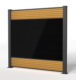 Fensolar FENSOLAR WPC Module d'extension 450W H:200cm L:185cm Cèdre + 1 poteau
