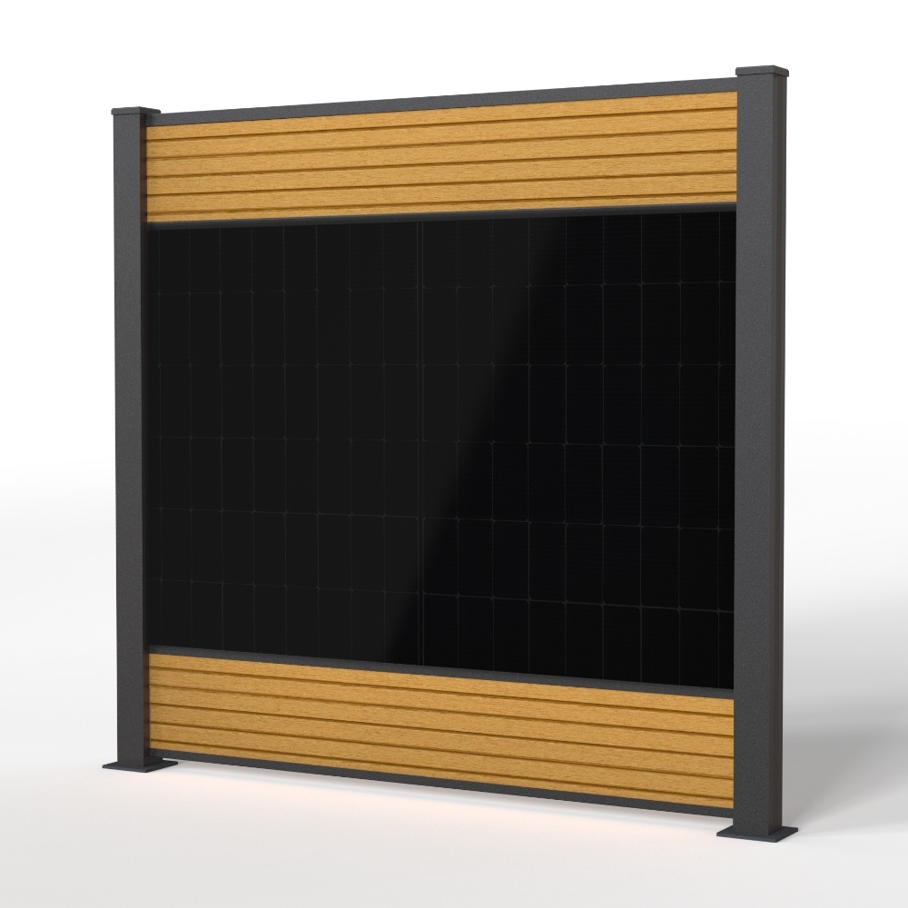 Fensolar FENSOLAR WPC extension module 450W H:200cm L:185cm Cedar + 1 post