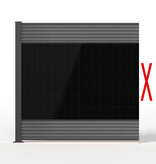 Fensolar FENSOLAR WPC extension module 450W H:200cm L:185cm Grey + 1 post