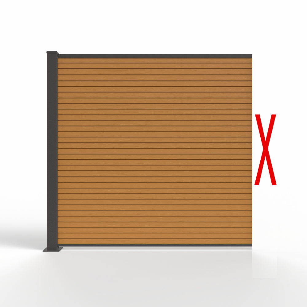 Fensolar FENSOLAR WPC FULL extensiemodukle H:180cm L:185cm Teak + 1 paal