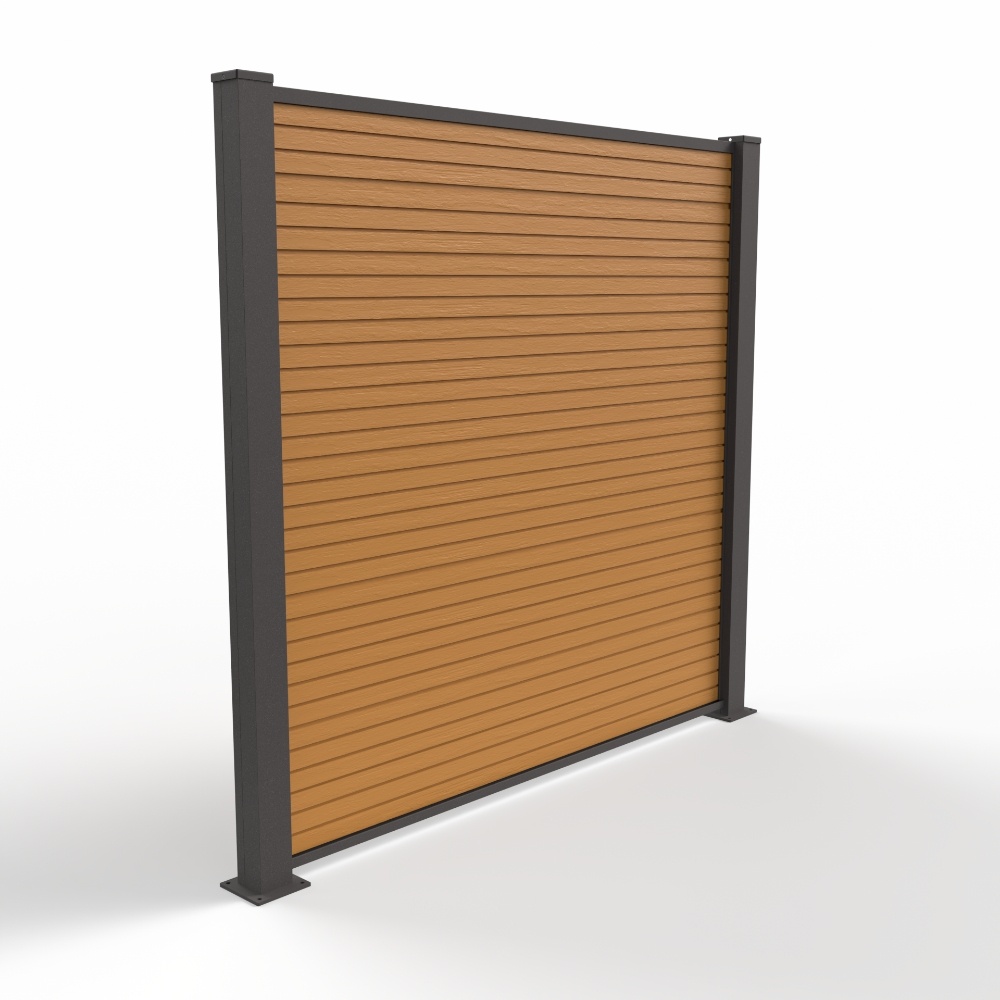 Fensolar FENSOLAR FULL WPC Erweiterungsmodul H:180cm L:185cm Teak + 1 pfoste