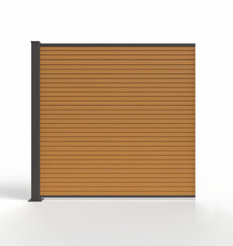 Fensolar FENSOLAR FULL WPC extension module H:200cm L:185cm Teak + 1 post