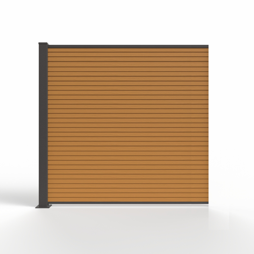 Fensolar FENSOLAR WPC FULL extensiemodukle H:200cm L:185cm Teak + 1 paal