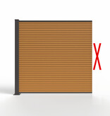 Fensolar FENSOLAR FULL WPC Erweiterungsmodul H:200cm L:185cm Teak + 1 pfoste