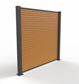 Fensolar FENSOLAR FULL WPC extension module H:200cm L:185cm Teak + 1 post