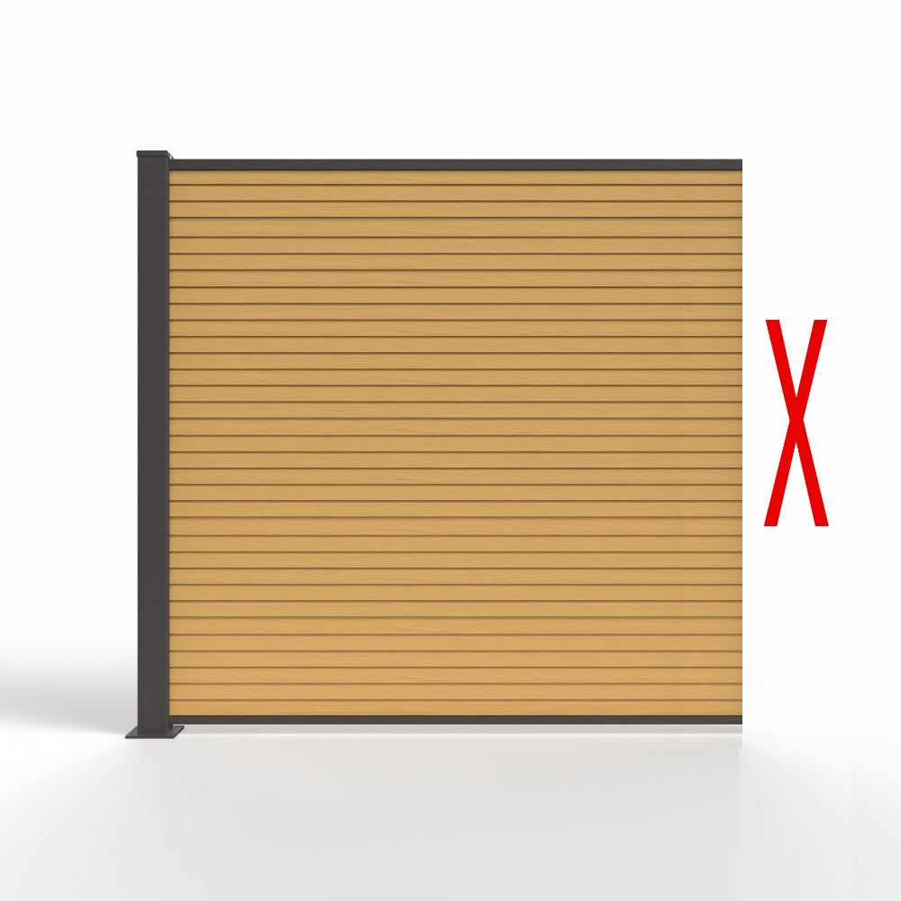 Fensolar FENSOLAR FULL WPC extension module H:200cm L:185cm Cedar + 1 post