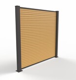 Fensolar FENSOLAR FULL WPC Erweiterungsmodul H:200cm L:185cm Zeder + 1 pfoste