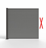 Fensolar FENSOLAR WPC Módulo de extensión H:200cm L:185cm Gris + 1 poste