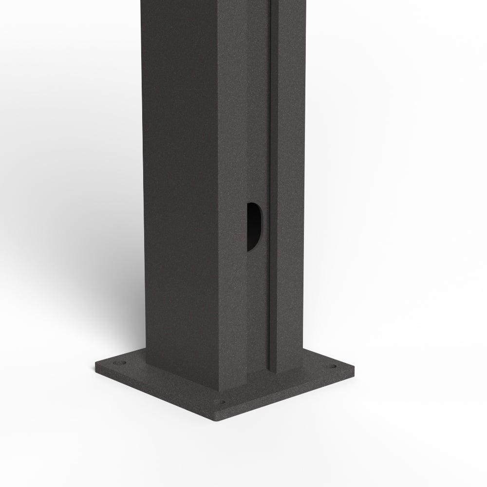 Fensolar FENSOLAR WPC / ALU Poste final H:180 cm con placa base