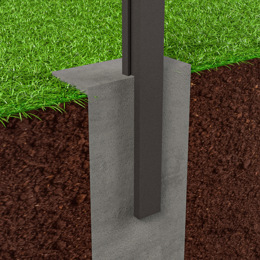 Fensolar FENSOLAR Endpost H:245 cm to concrete
