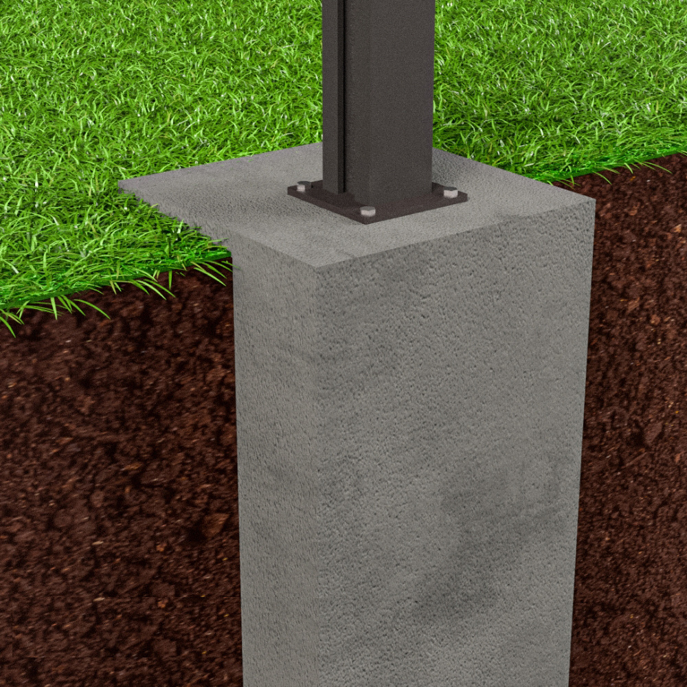 Fensolar FENSOLAR PURO Poteau coin H:125 cm avec platine