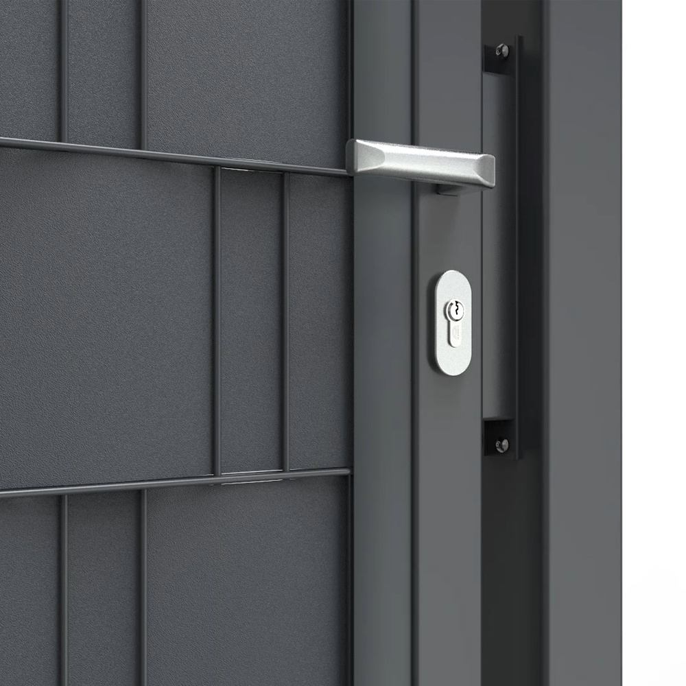 Fensoband End profiles gates 2D 8/6/8 RAL 9005 ( 4st + 14 clips )