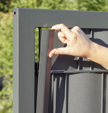 Fensoband End profiles gates 2D 8/6/8 RAL 9005 ( 4st + 14 clips )