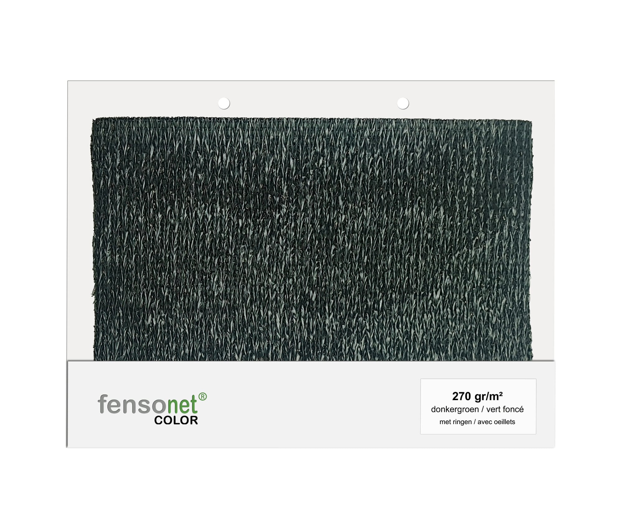 Farbemüster Fensonet 270gr Dunkelgrün Ösen