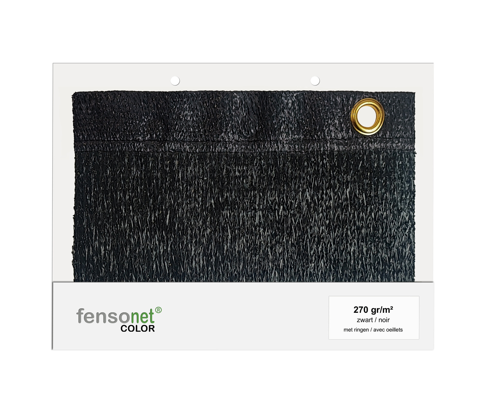 Colour Sample Fensonet 270gr Black Rings