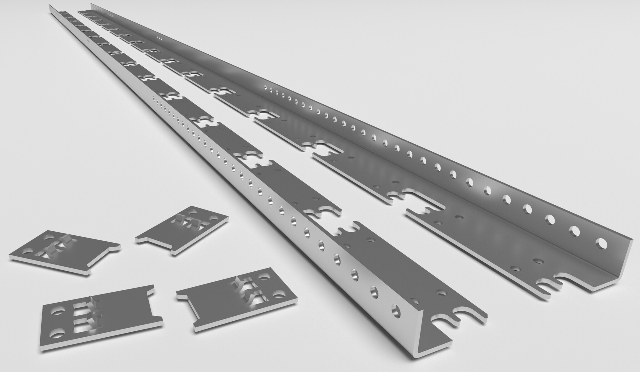 Fensolar FENSOLAR ALU PV-Befestigungsprofil 0° für Zaun, L: 150 cm, 2 Stück