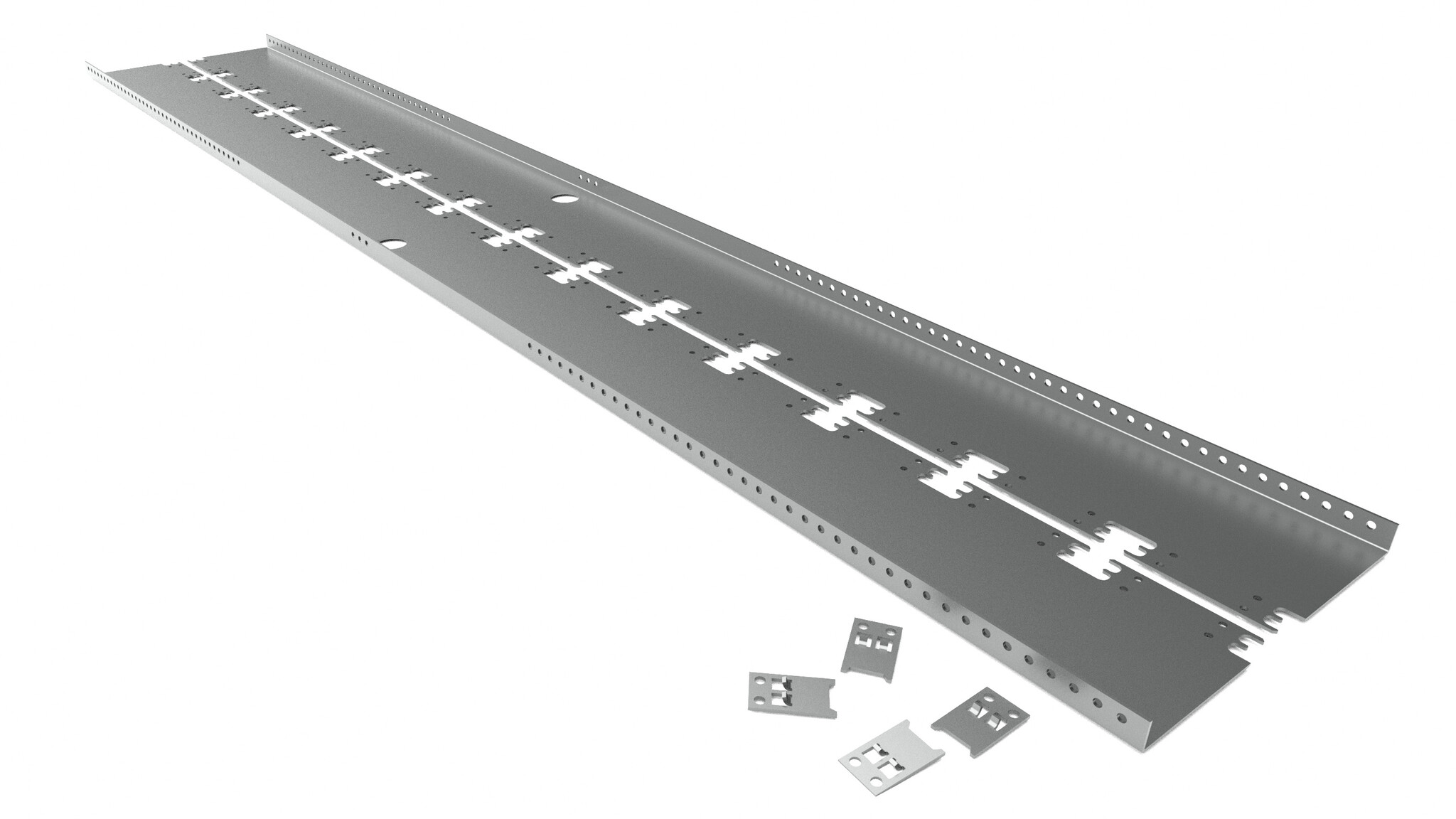 Fensolar FENSOLAR ALU PV bevestigingsprofiel 0° voor hekwerk met paal-overlapping L:150 cm 2 stuks