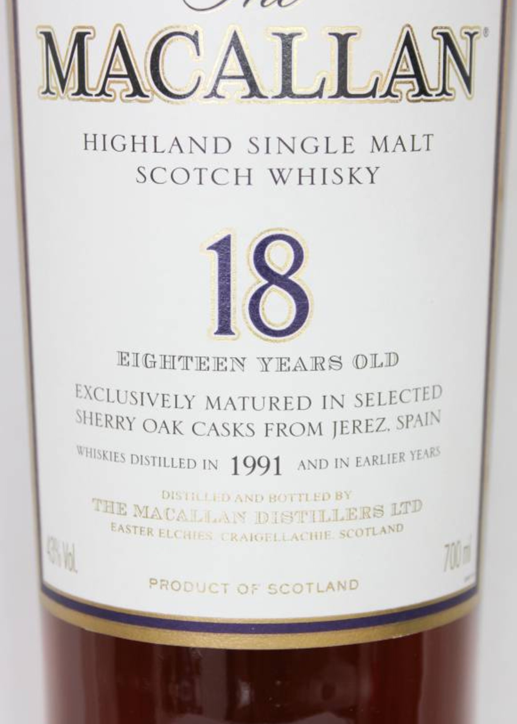 The Macallan Macallan 18 Years Old 1991 2009 Sherry Oak 43%