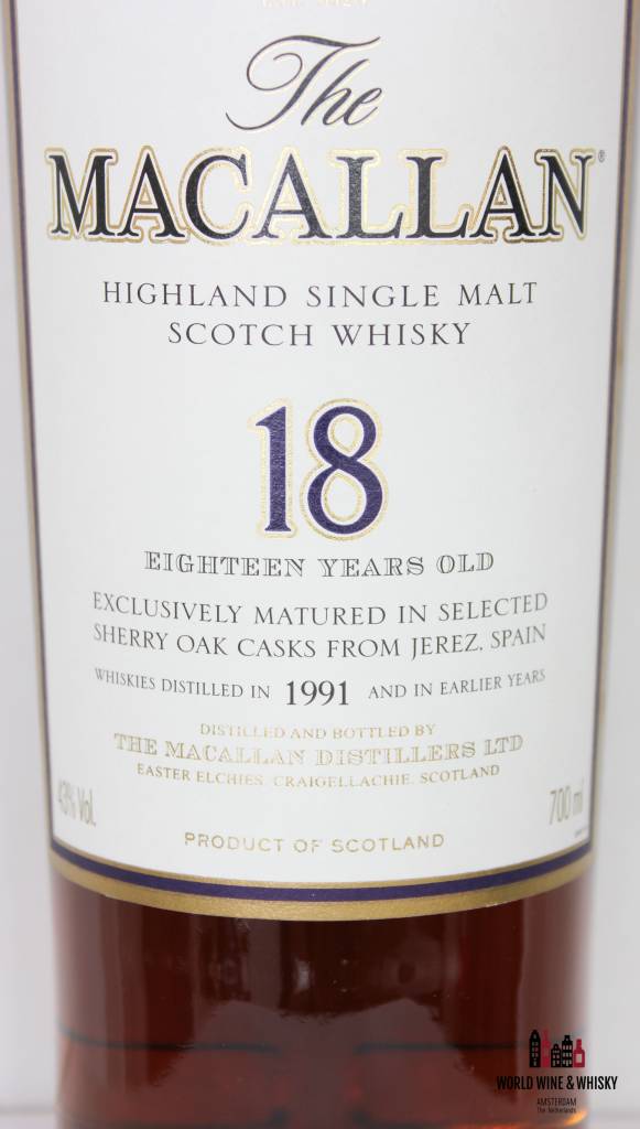 The Macallan Macallan 18 Years Old 1991 2009 Sherry Oak 43%