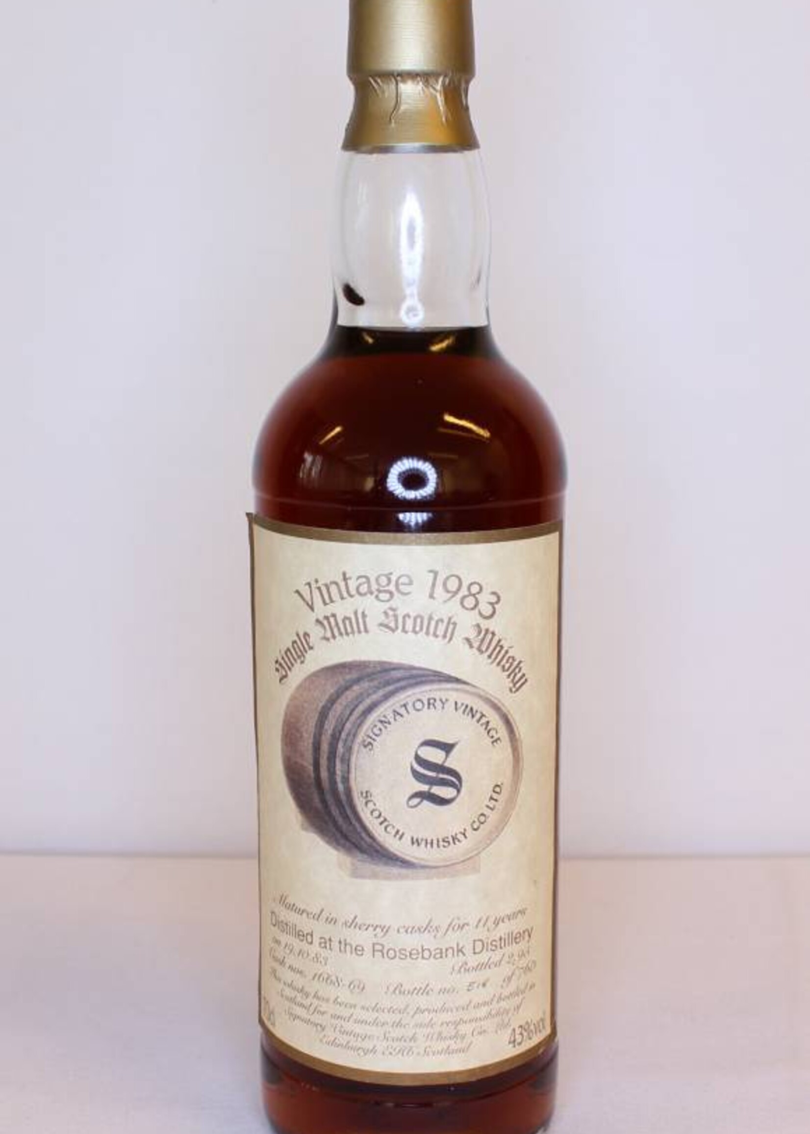 Rosebank Rosebank 11 Years Old 1983 1995 Cask 1668-69 Signatory Vintage 43%
