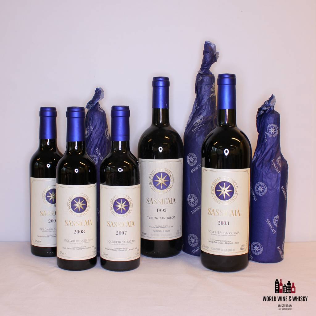 New arrivals: Tenuta San Guide - Sassicaia bottles.