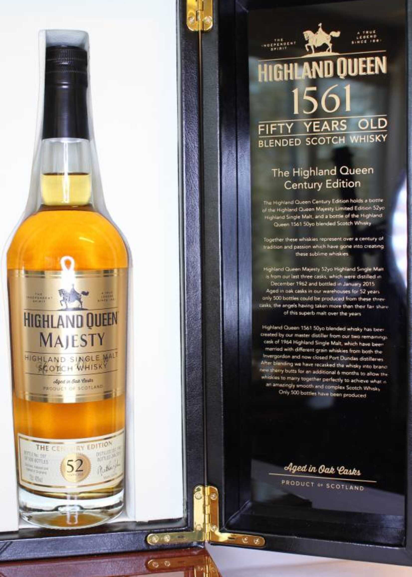Highland Queen Highland Queen '1561 – The Century Edition’ 50 Years Old (blended), 52 Years Old (single malt) 40%
