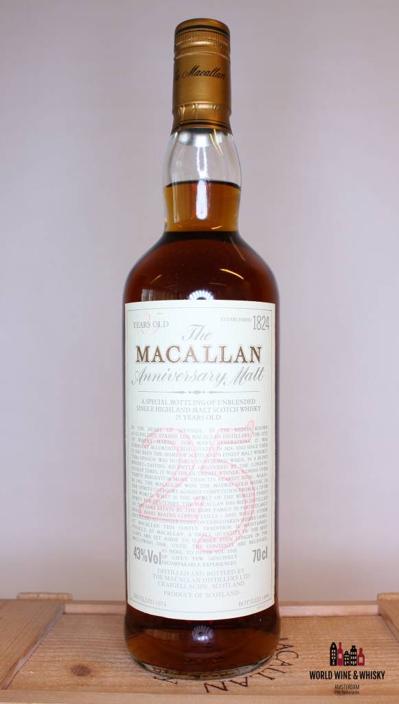 Macallan Macallan 25 Years Old 1974 1999 The Anniversary Malt 43% (in OWC)