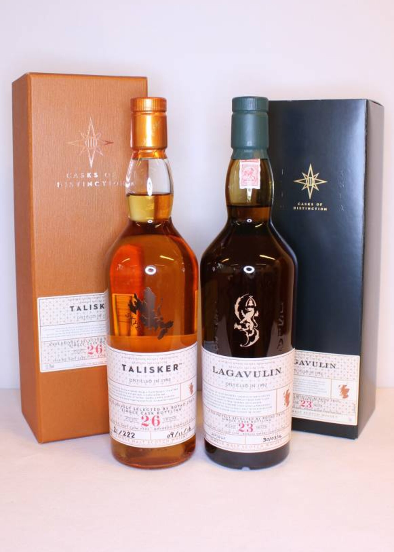 Lagavulin Lagavulin 23 Years Old 1992 2016 55.7% and Talisker 26 Years Old 1990 2016 53.3% (set)
