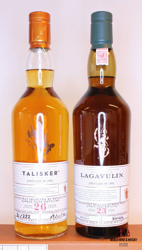 Lagavulin Lagavulin 23 Years Old 1992 2016 55.7% and Talisker 26 Years Old 1990 2016 53.3% (set)